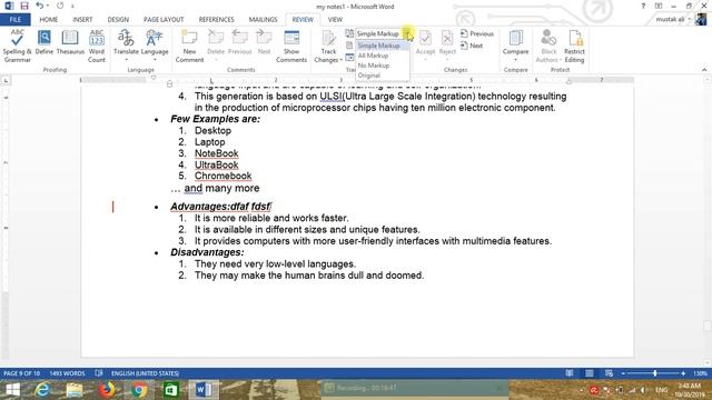 Review Tab of MS Word 2013 In Hind part 9 смотреть онлайн
