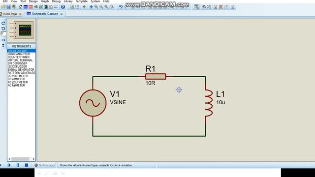 Frequency Response Series RL Circuit In Proteus 8 Professional