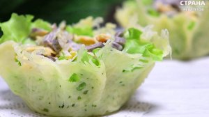 Салат «Сердечки» в Сырной Корзинке