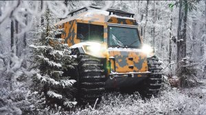 Вездеход Тайфун в необычном окрасе. Премиальный болотоход Тайфун.