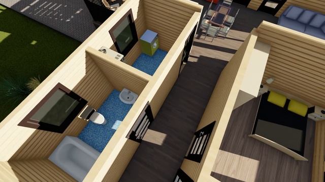 Проект деревянного одноэтажного дома 