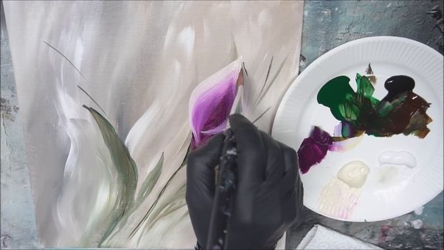 How to Paint Calla Lily / Flower Painting / Blending Acrylics / Calla Lilie / Blumenmalerei / V371 смотреть онлайн