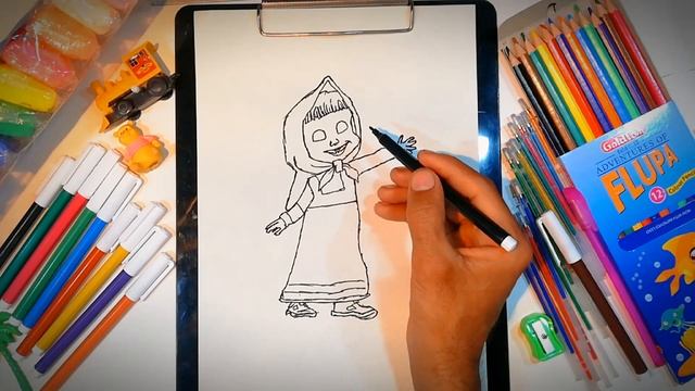 MASHA And The BEAR Drawing 2023 creative art club 2.0 смотреть онлайн
