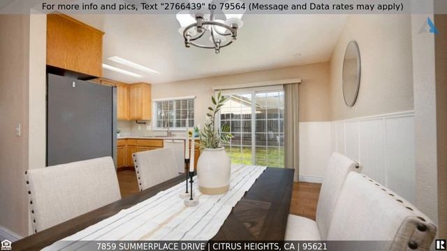 Priced at $449,000 - 7859 Summerplace Drive, Citrus Heights, CA 95621 смотреть онлайн