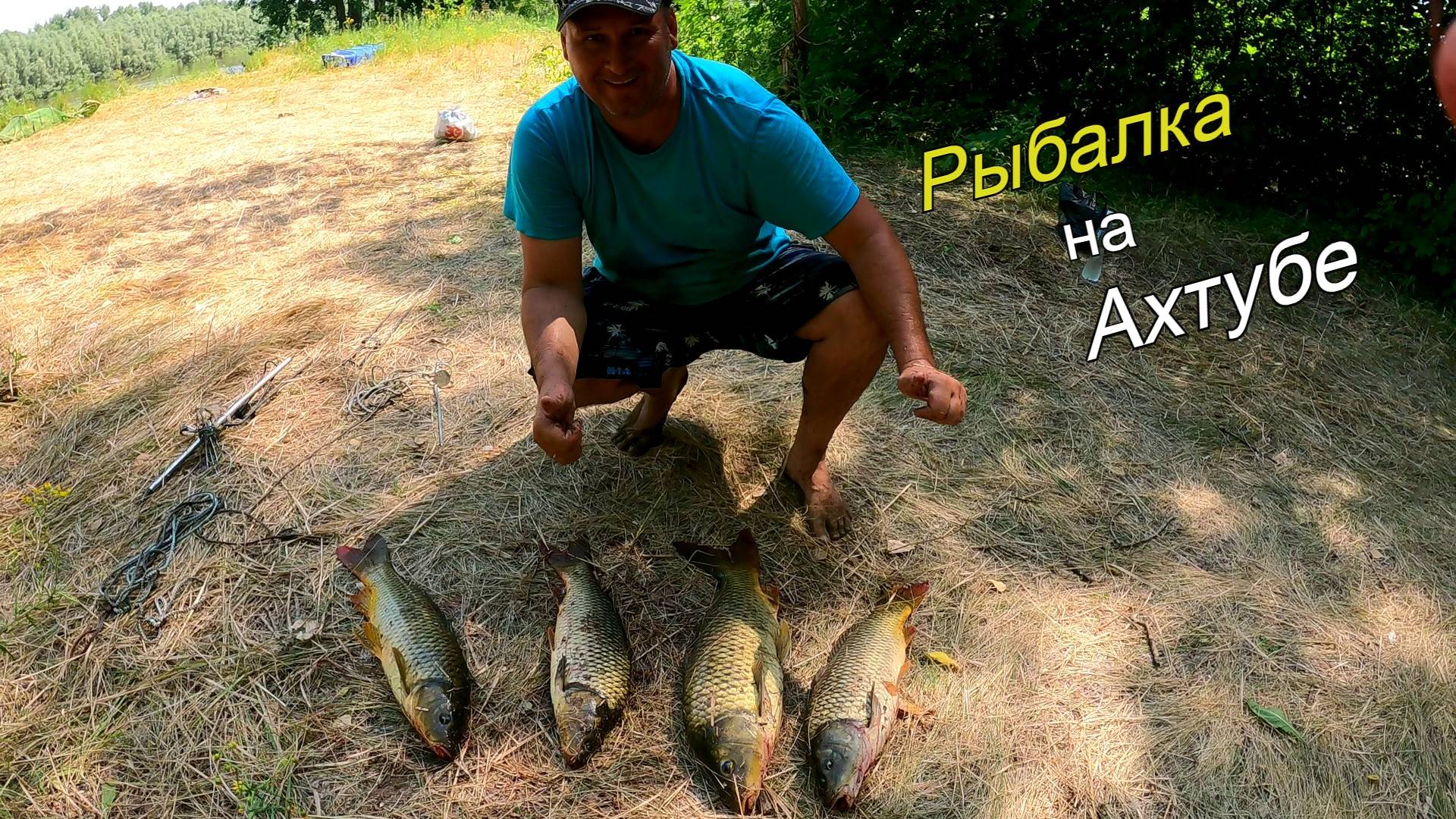 Рыбалка с ночевкой на реке Ахтуба. Много хороших поклевок сазана на новом месте. смотреть онлайн