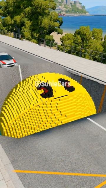 Thomas & Mr. Beast VS Angry Pac-Man in BeamNG.drive #beamng #bollard #shorts смотреть онлайн