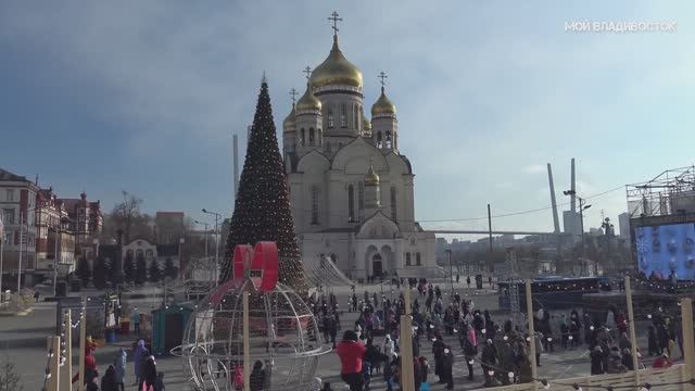 Владивосток Рождество 2024 (второй фрагмент). смотреть онлайн