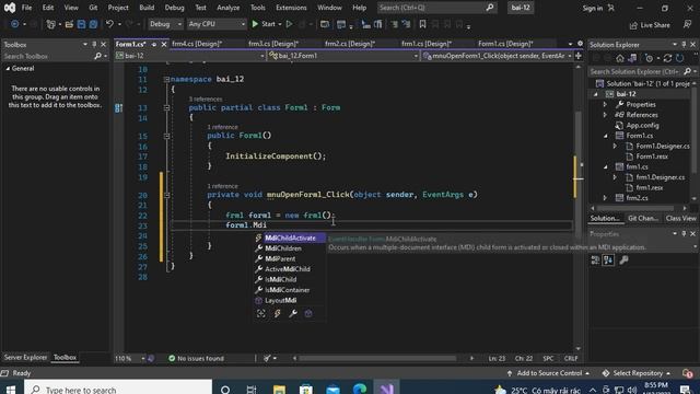 12. [Winform C# 2022] Multiple-Document Interface (MDI) in Windows Forms C# - tuhoc.cc смотреть онлайн