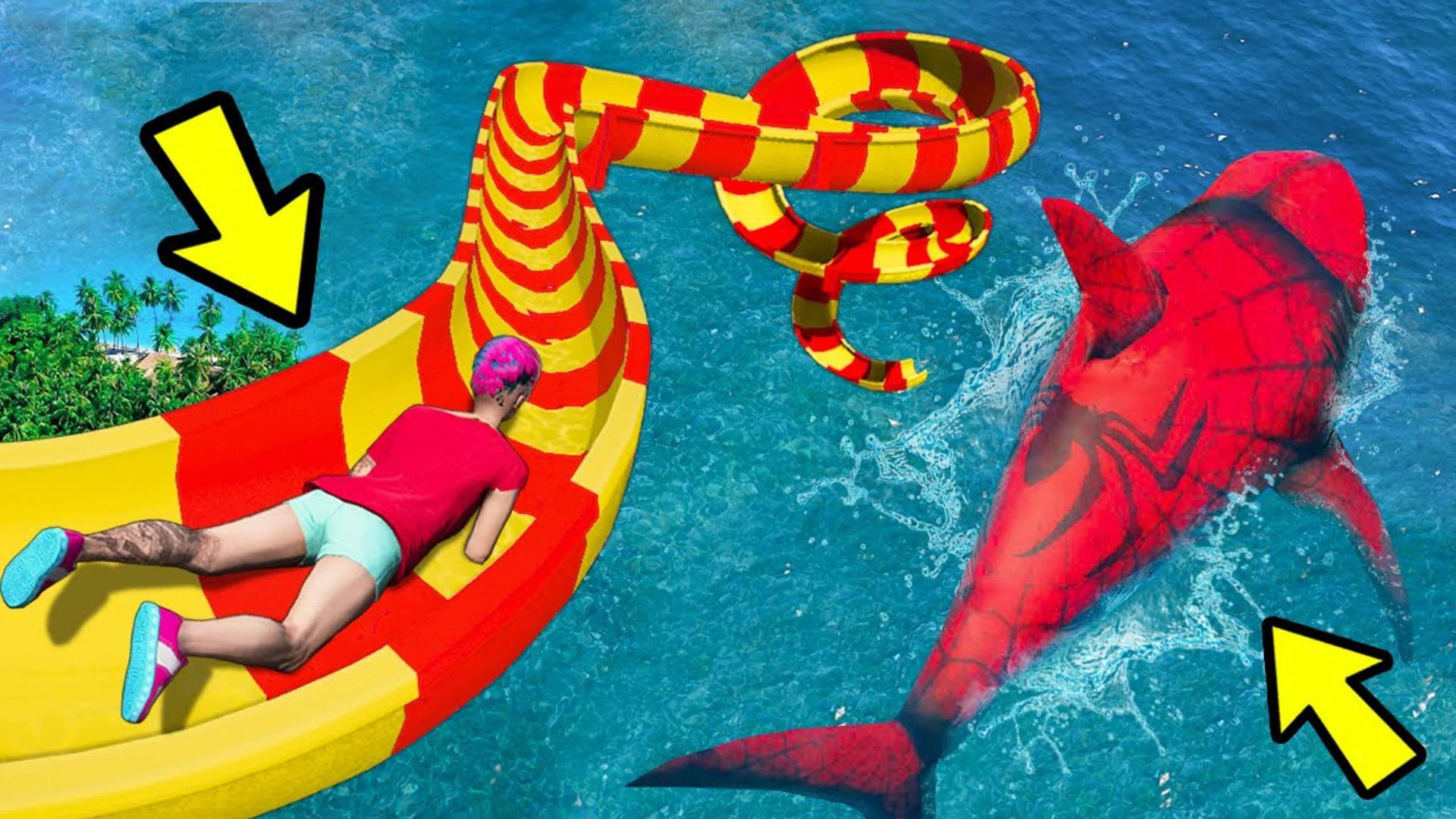 Очень опасные Водные горки в ГТА5! (GTA 5 Online) смотреть онлайн