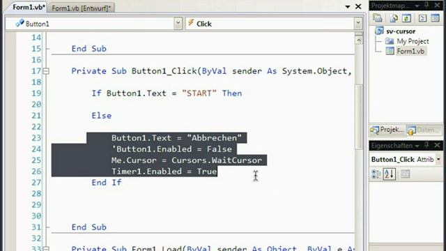 Der Cursor (Visual Basic 2008 1-72) Part 3 смотреть онлайн