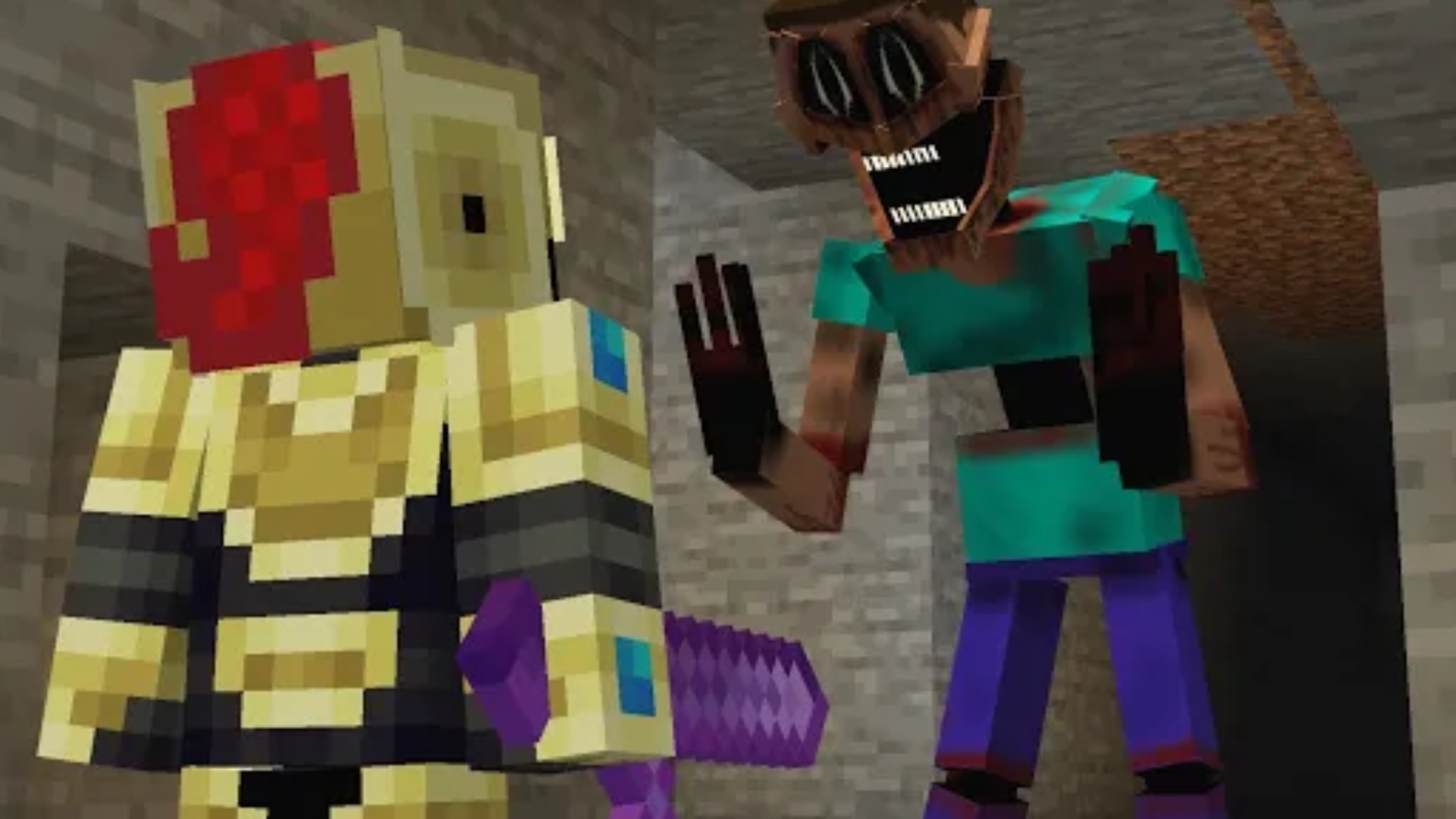 Minecraft Scary Mob The Mimicer Vs The King of Bullying Minecraft mobs AJTHEBOLD. смотреть онлайн
