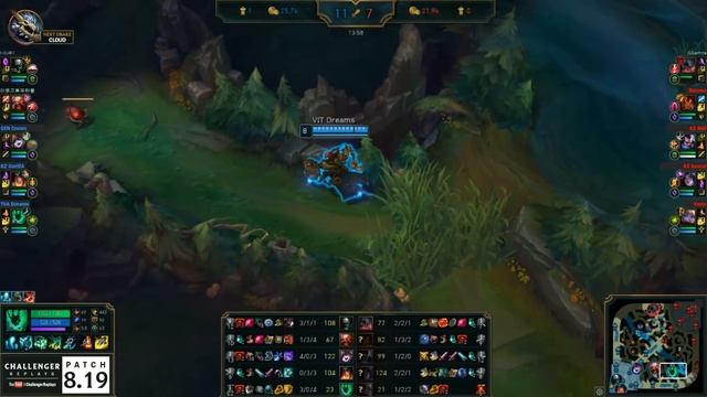 Thresh Support vs Poppy - KR Challenger Patch 8.19 смотреть онлайн