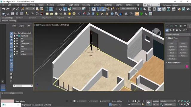 3D Cut Floor Plan in Max & Vray. Part-2 смотреть онлайн