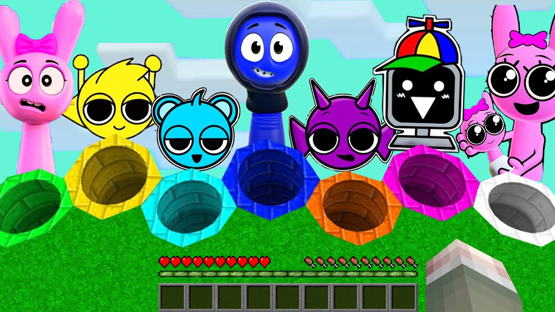 ВЫБЕРИ НЕОБЫНЧНУЮ ЯМУ ДЛЯ СПАСЕНИЯ СПРУНКОВ В ВЫЖИВАНИЕ В МАЙНКРАФТ смотреть онлайн