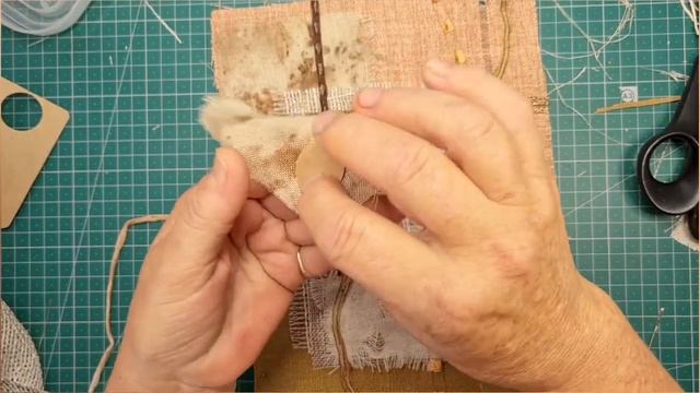 Earthy textile art fabric journal cover slow stitched linen with organic feel. #fabric art #craft смотреть онлайн