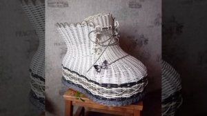 Башмак кашпо из  полиротанга