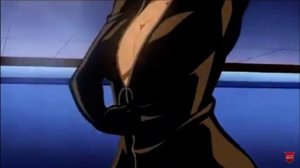 Cat woman strips scene