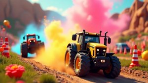 Супер гонки: Игрушечные тракторы vs грузовики
