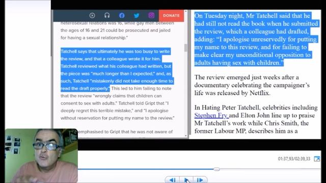 PART 2: THE PAEDOPHILE LIES OF PETER TATCHELL смотреть онлайн