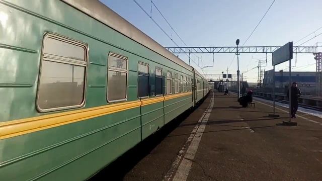 Электровоз ЧС7-016 с поездом№048Щ Кишинёв-Москва станция Балабаново 8.02.2016 смотреть онлайн