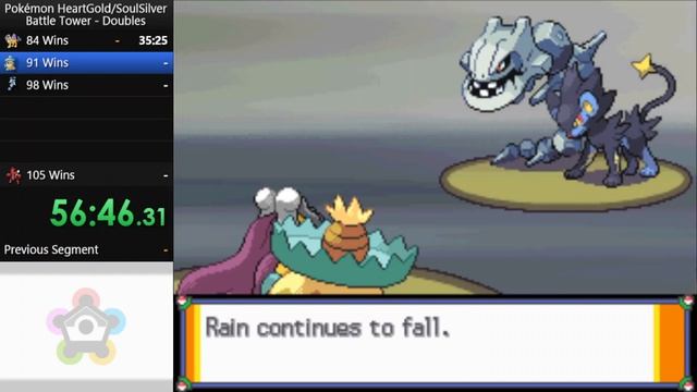 Pokemon HG/SS - Battle Tower Doubles Rain Team (78 - 96 WINS) End Streak! смотреть онлайн