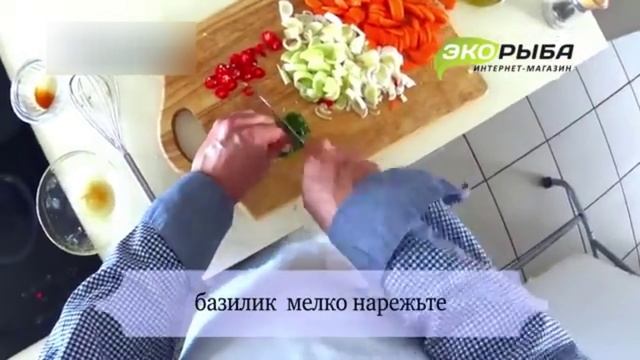 Камбала в конверте с имбирем
