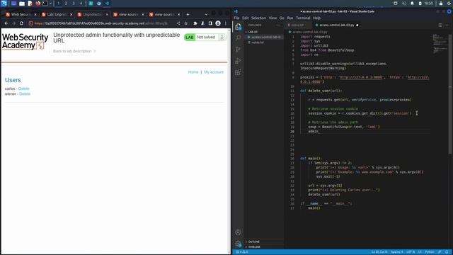 03. Lab 2 - Unprotected admin functionality with unpredictable URL смотреть онлайн