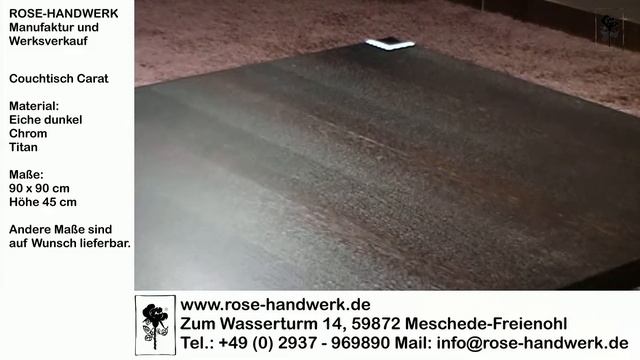 Couchtisch Carat Holz Eiche dunkel Metall Chrom Titan смотреть онлайн