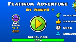 прохождение platinum adventure в геометри Даш.by jerry4