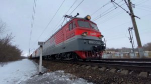Разнообразие поездов под Самарой на платформе «Конструкторская» (КБШ ЖД) | Январь - Март 2023