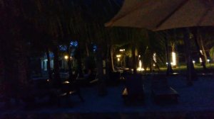 Вьетнам . Фанранг .Отель Con ga vang пляж отеля вечером