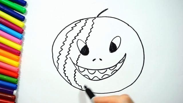 Bolalar uchun tarvuz chizish/Drawing watermelon for kids/Рисование арбуза для детей смотреть онлайн