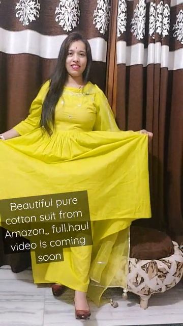 beautiful pure cotton suit from amazon ,,full video is coming soon,,#amazon #haul смотреть онлайн