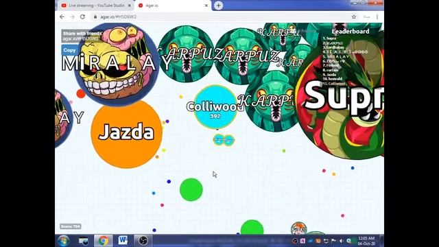 Colliwood Live Stream. Road to 500 subscribers. Playing agar.io, come and join! смотреть онлайн