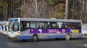 Автобус Mercedes-Benz O405 (АК 752 22). Покатушки по Барнаулу. / Ride on the Mercedes-Benz O405 bus