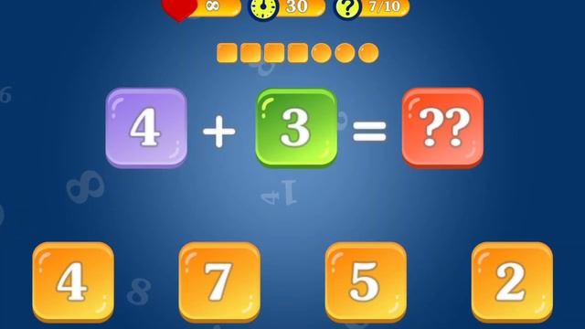 Примеры на сложение. Математика. Обучающие игры для детей. Развивающие мультики. Игры. смотреть онлайн