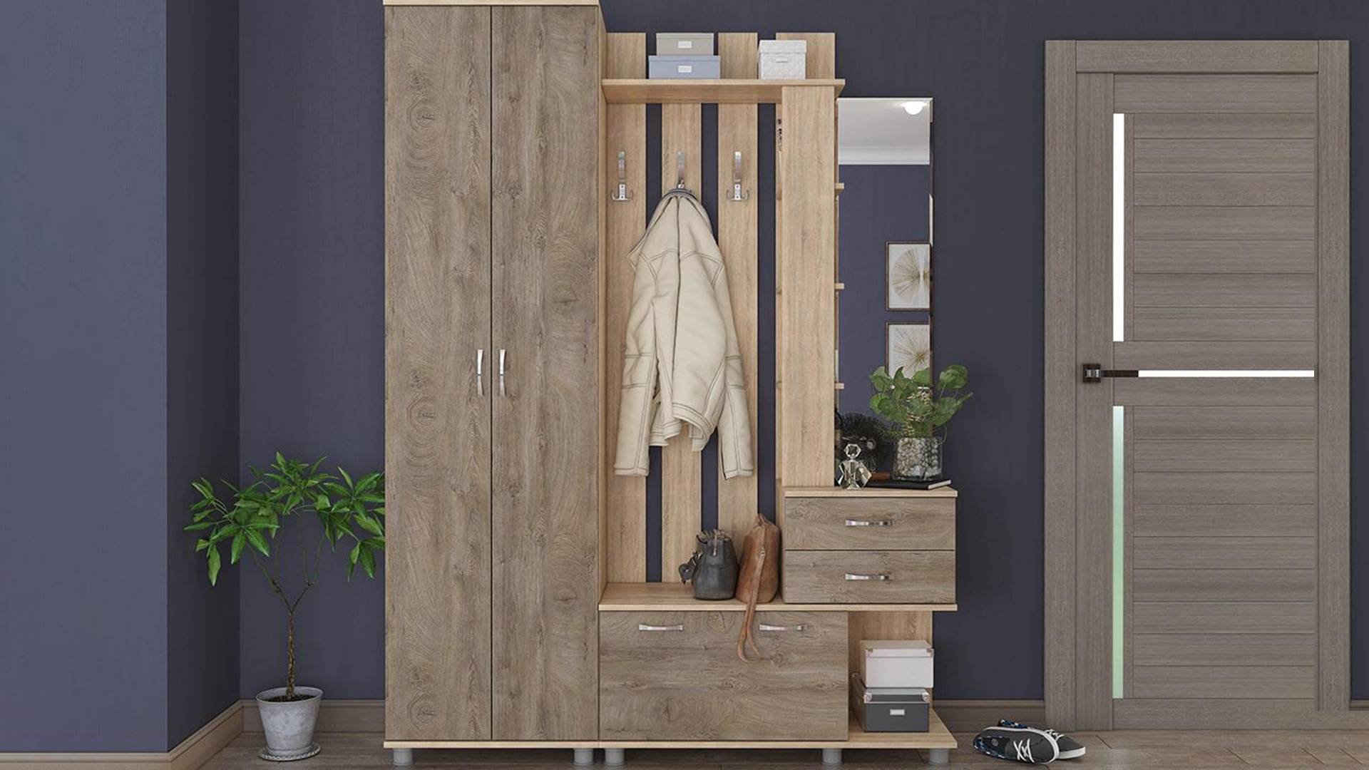 Микс Арт Прихожая ЦС Дуб эндгрейн смотреть онлайн