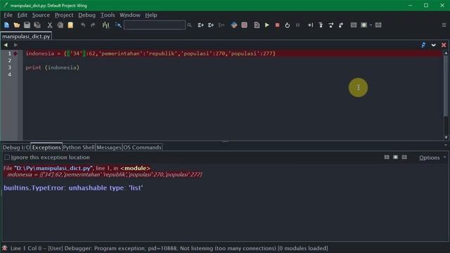 Tutorial Dasar Python 3 - 26 Manipulasi Dictionary Part 1 смотреть онлайн