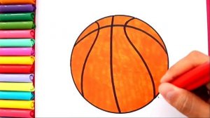 Как нарисовать БАСКЕТБОЛЬНЫЙ МЯЧ (Баскетбол) Легко