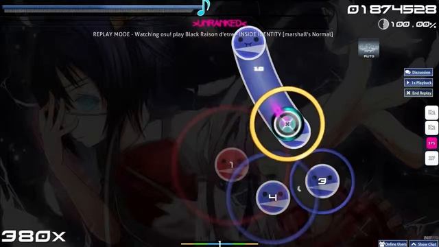 osu! ~ Black Raison d'etre - INSIDE IDENTITY [marshall's Normal] Pending 20.04.2015 смотреть онлайн