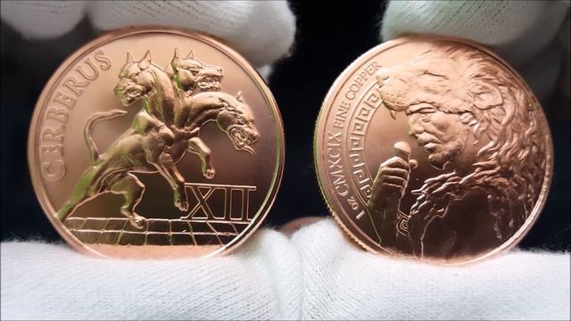 Cerberus 1 oz Copper Round The 12 Labors of Hercules Unboxing смотреть онлайн