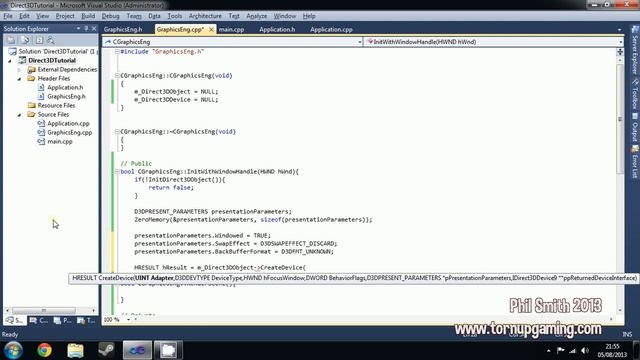 Direct3D 9 C++ Tutorial 6: D3D Initialization смотреть онлайн