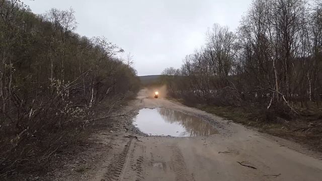 Прохождение луж на мотоцикле. смотреть онлайн