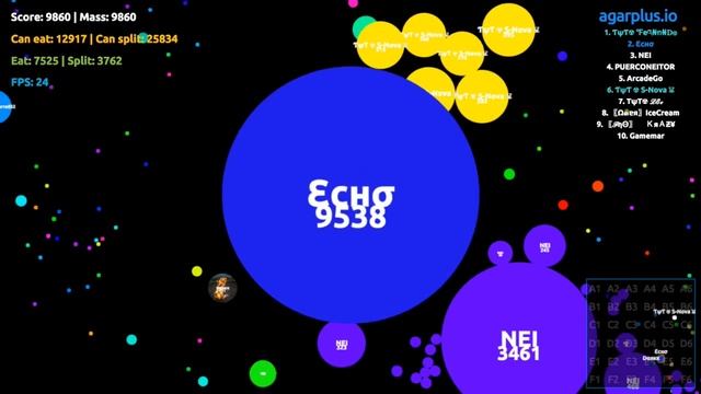 Agar.io: World Record - 19,000 MASS IN 5 SECONDS!