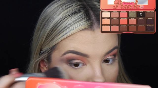 Too Faced Sweet Peach Palette Makeup Tutorial ♡ Jasmine Hand смотреть онлайн