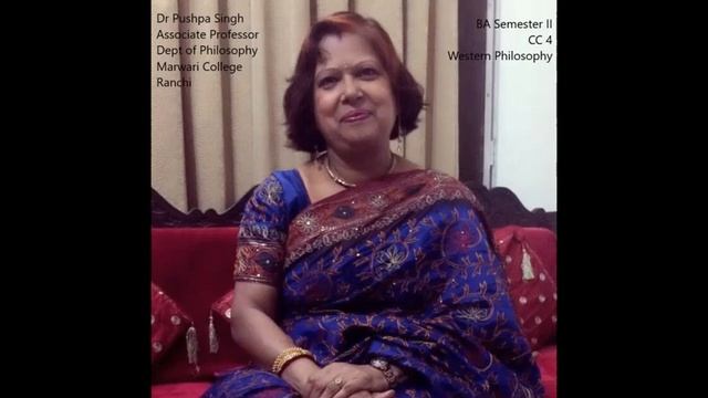 Dr. Pushpa Singh - Descartes Cogito Ergo Sum - Philosophy BA Sem 02 CC4 смотреть онлайн