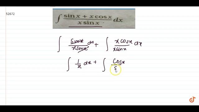 `int(sinx+xcosx)/(xsinx)dx` смотреть онлайн