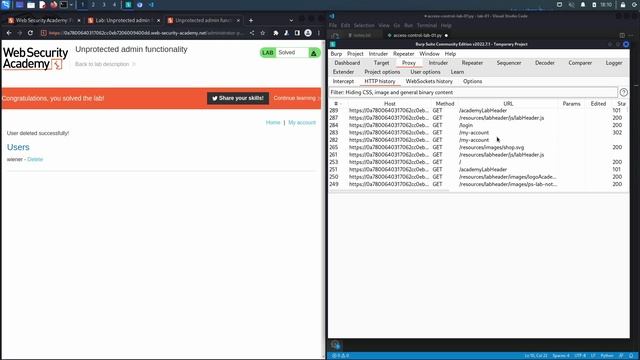 02. Lab 1 - Unprotected admin functionality смотреть онлайн