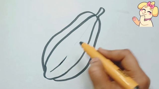 how to draw a papaya/papaya drawing with colors#radiumdraws #drawing#papayadrawingandcoloring смотреть онлайн
