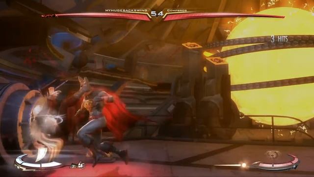 Injustice (PS4) Online Casuals: MYHUGEBACKSWING (GA/Shazam) vs. Compbros (Bane/Supes) - 12/24/14 смотреть онлайн